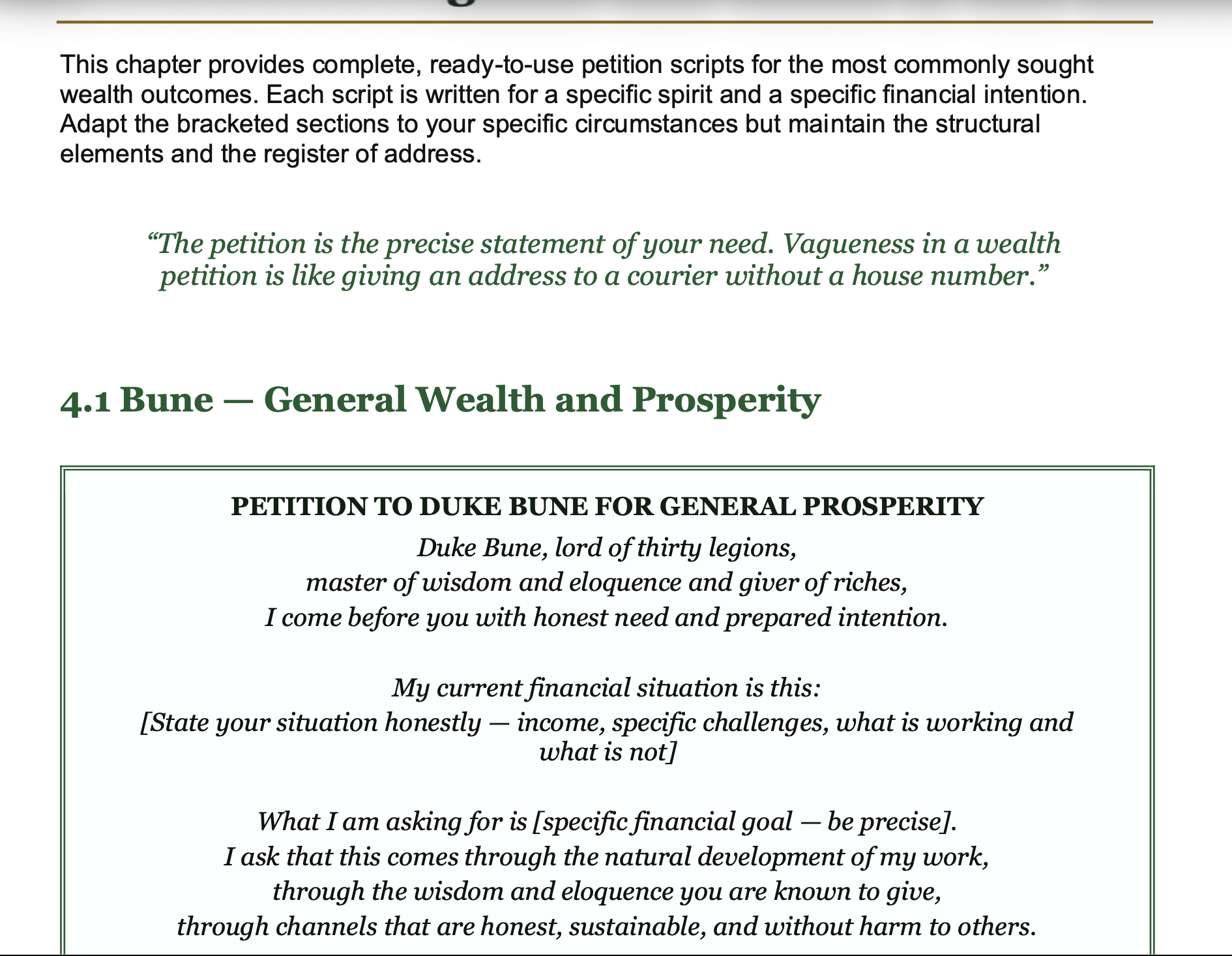goetic wealth spirits guide