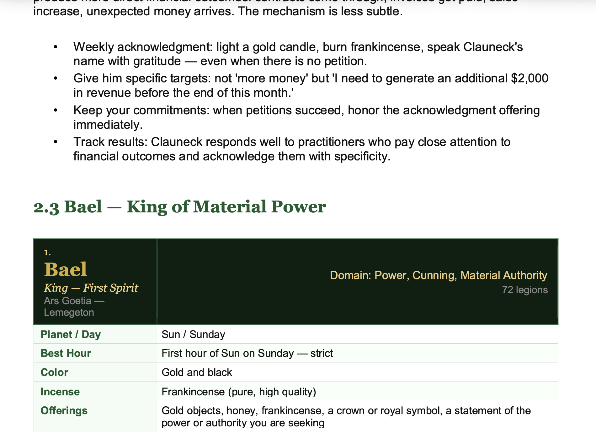 goetic wealth spirits guide
